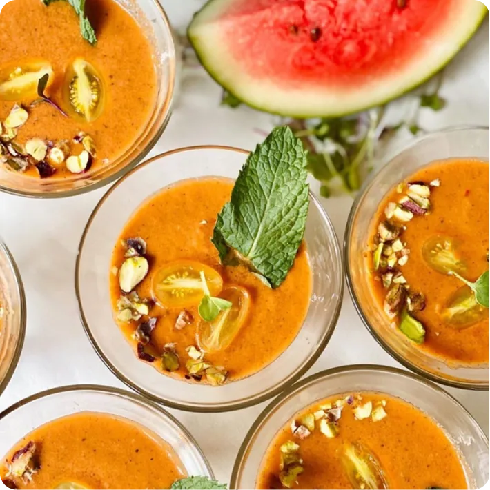 Watermelon Cucumber Gazpacho
