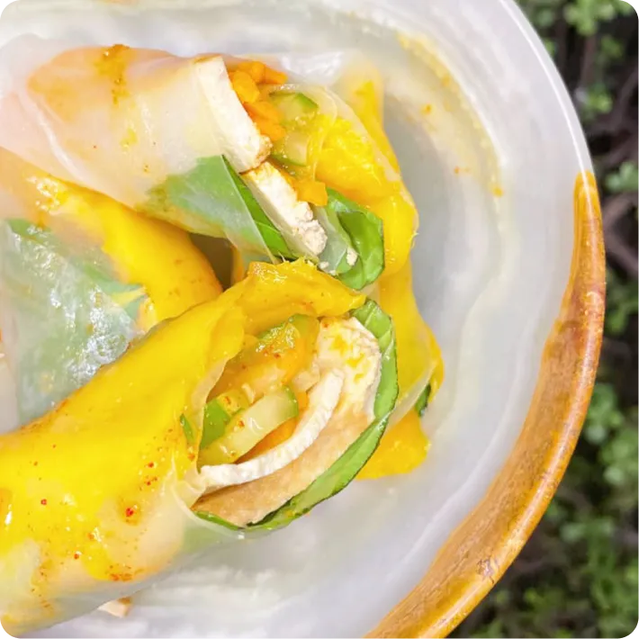 Mango & Basil Summer Rolls