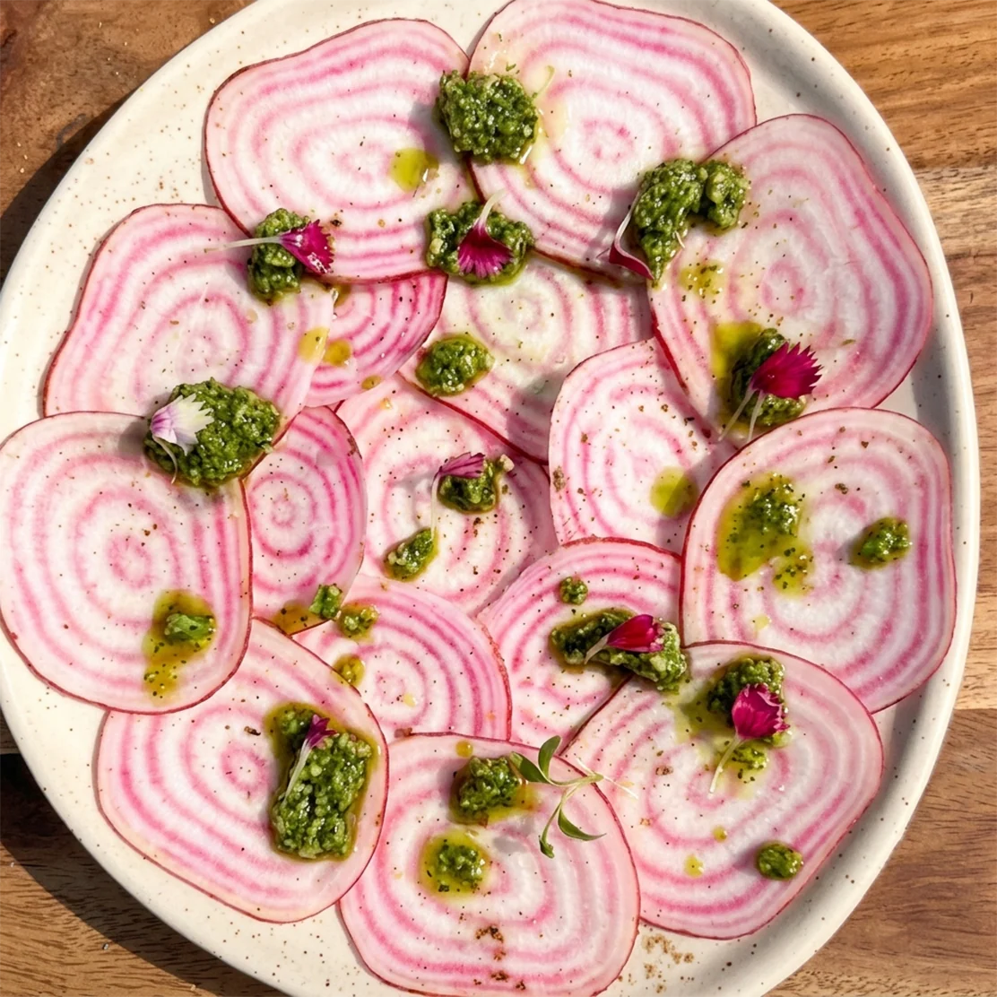Candy Cane Beetroot Salad