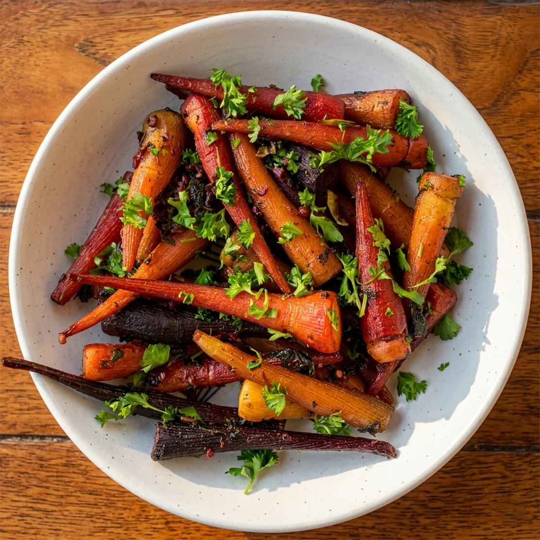 Charred Herby Baby Carrots