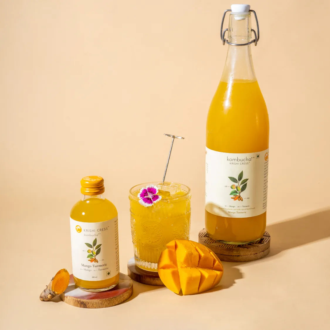 Mango and Turmeric Kombucha - 1 litre