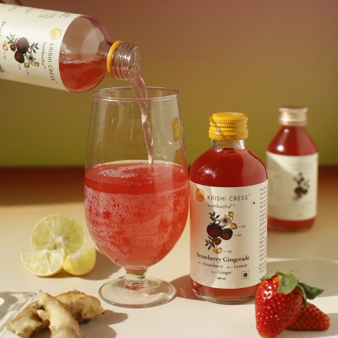 Strawberry Gingerade Kombucha