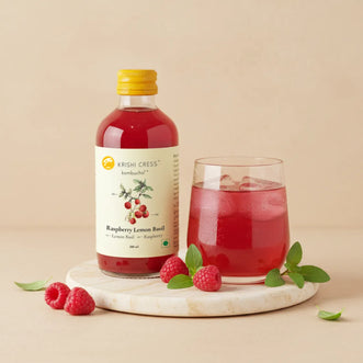 Raspberry Lemon Basil Kombucha