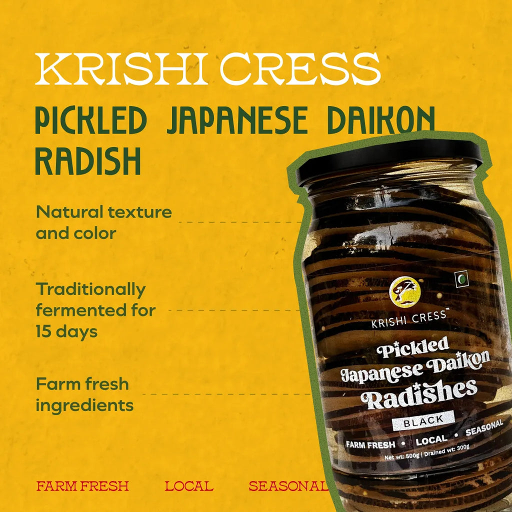 Pickled Black Japanese Daikon Radish