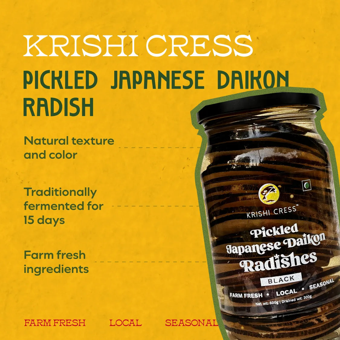 Pickled Black Japanese Daikon Radish